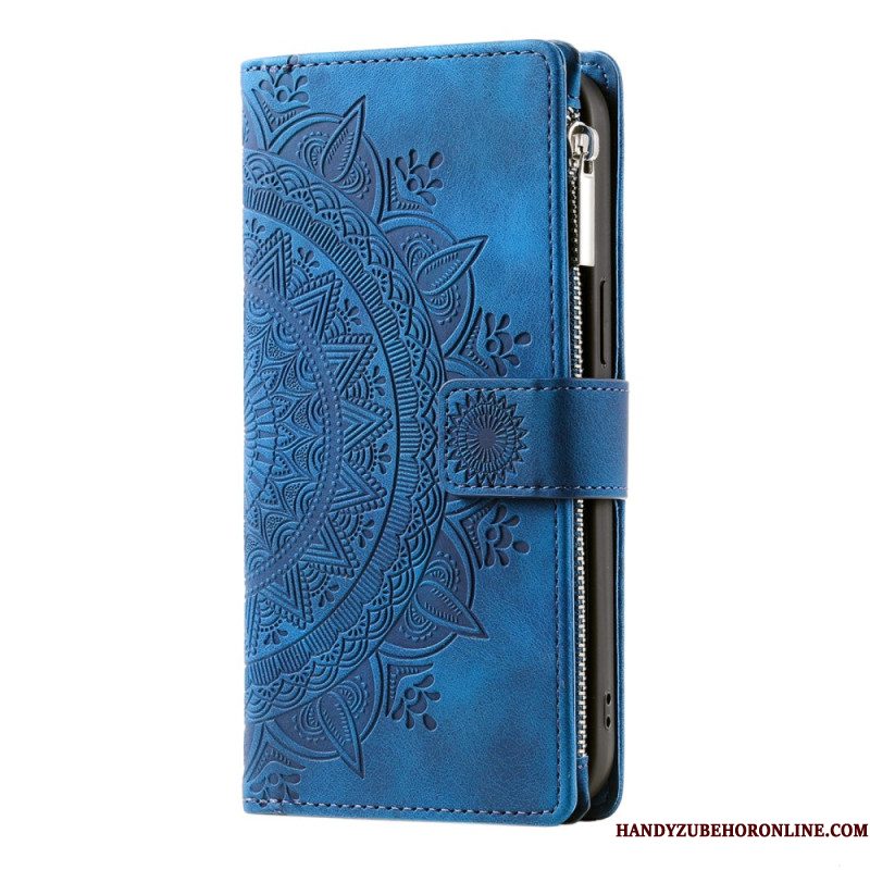 Bescherming Hoesje Samsung Galaxy S25 5g Portemonnee Met Mandala Suède-effect