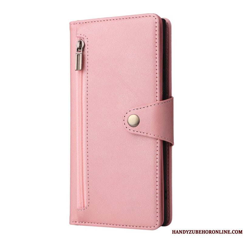 Bescherming Hoesje Samsung Galaxy S25 Ultra 5g Suède-effect Portemonnee Met Riem