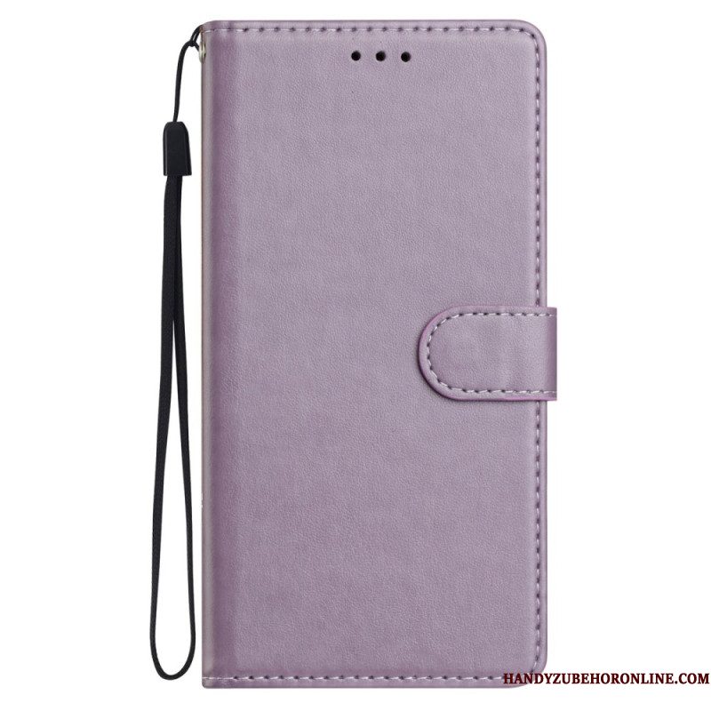Bescherming Hoesje Xiaomi 15 Effen Kunstleren Bandje
