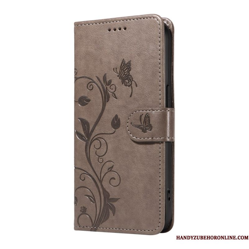 Bescherming Hoesje Xiaomi 15 Pro Bloemen- En Vlinderpatroon