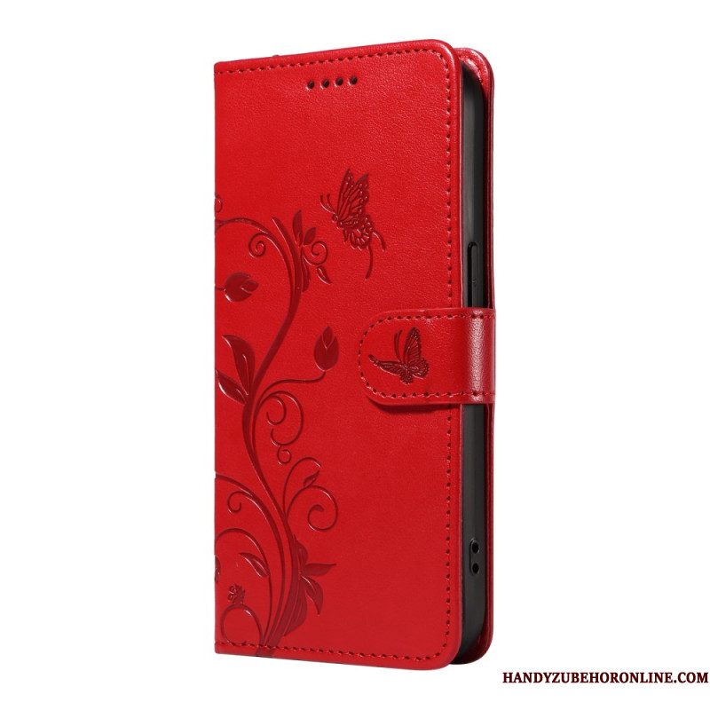 Bescherming Hoesje Xiaomi 15 Pro Bloemen- En Vlinderpatroon