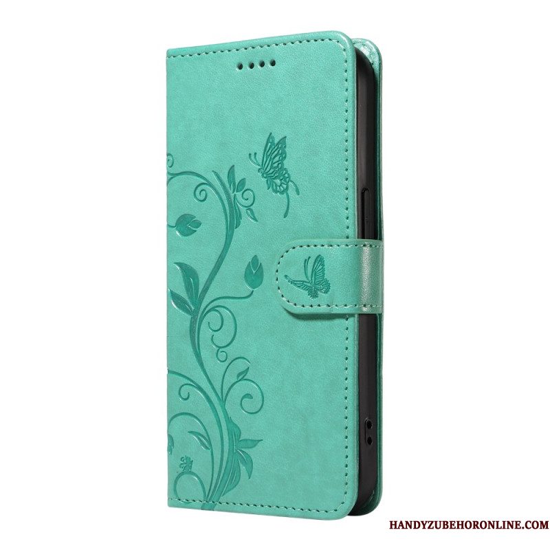 Bescherming Hoesje Xiaomi 15 Pro Bloemen- En Vlinderpatroon