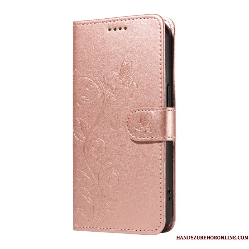 Bescherming Hoesje Xiaomi 15 Pro Bloemen- En Vlinderpatroon