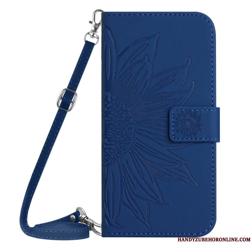 Bescherming Hoesje Xiaomi 15 Ultra Schoudertas Met Zonnebloemprint