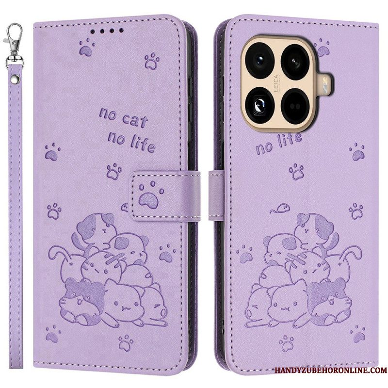 Bescherming Hoesje Xiaomi 15t Pro Stapel Katten Met Bandje