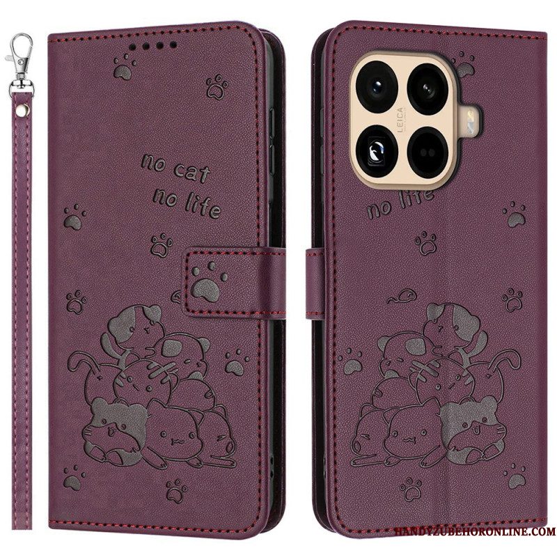 Bescherming Hoesje Xiaomi 15t Pro Stapel Katten Met Bandje