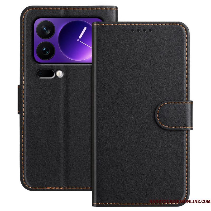 Bescherming Hoesje Xiaomi 17 Pro Effen Leerlook