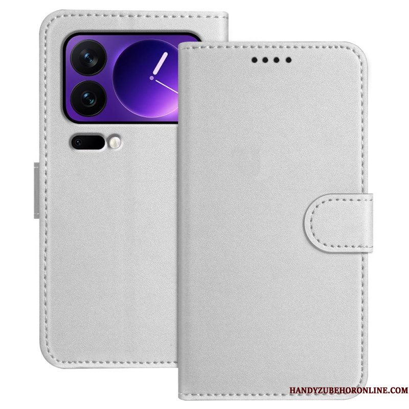 Bescherming Hoesje Xiaomi 17 Pro Effen Leerlook