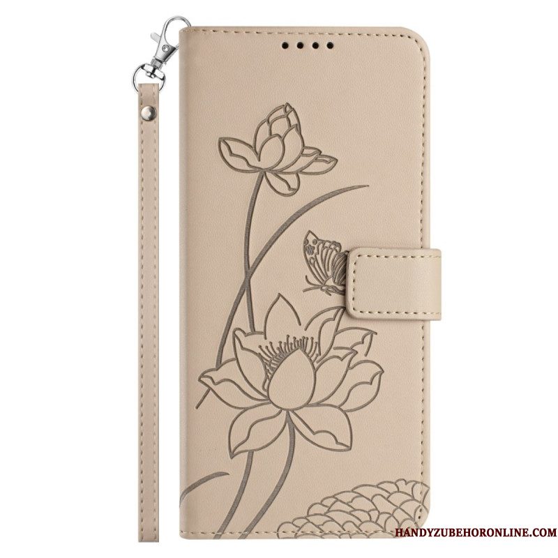 Bescherming Hoesje Xiaomi 17 Pro Lotuspatroon Met Koord