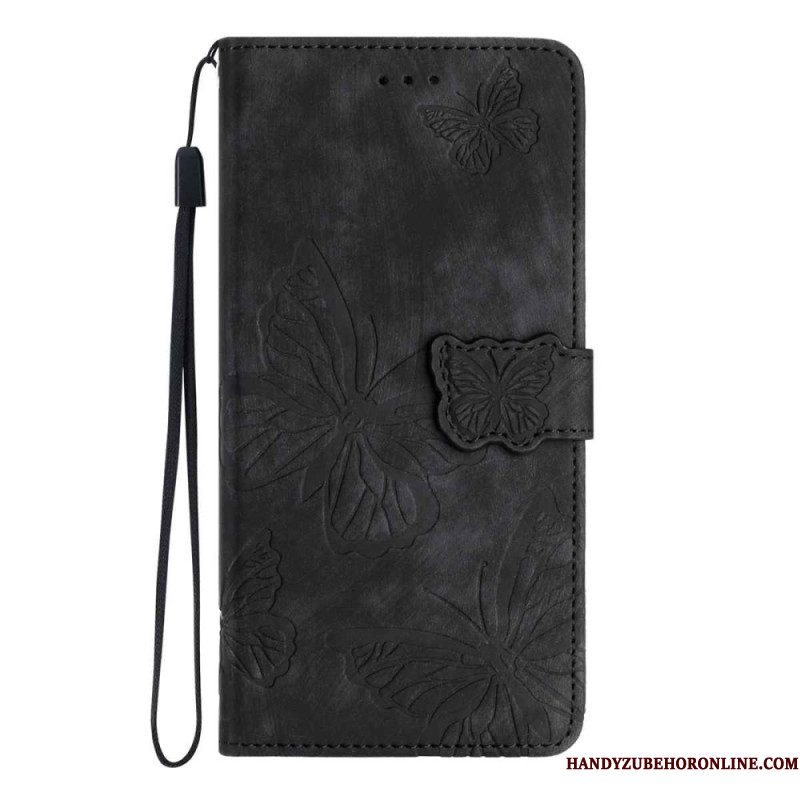 Bescherming Hoesje Xiaomi 17 Pro Suède-effect Vlinderontwerp