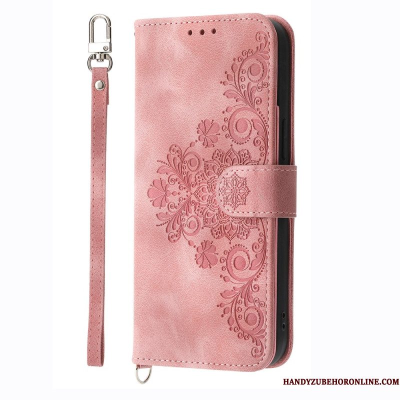 Bescherming Hoesje Xiaomi Redmi Note 14 4g Bloemenpatroon En Bandjes