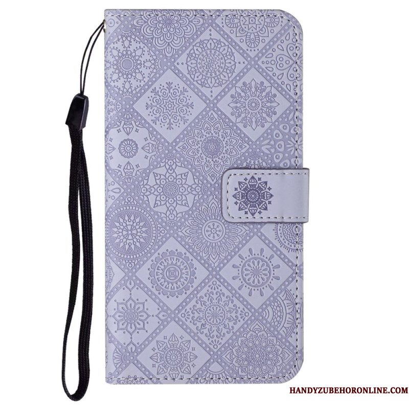 Bescherming Hoesje Xiaomi Redmi Note 14 5g Etnische Stijl Met Bandje