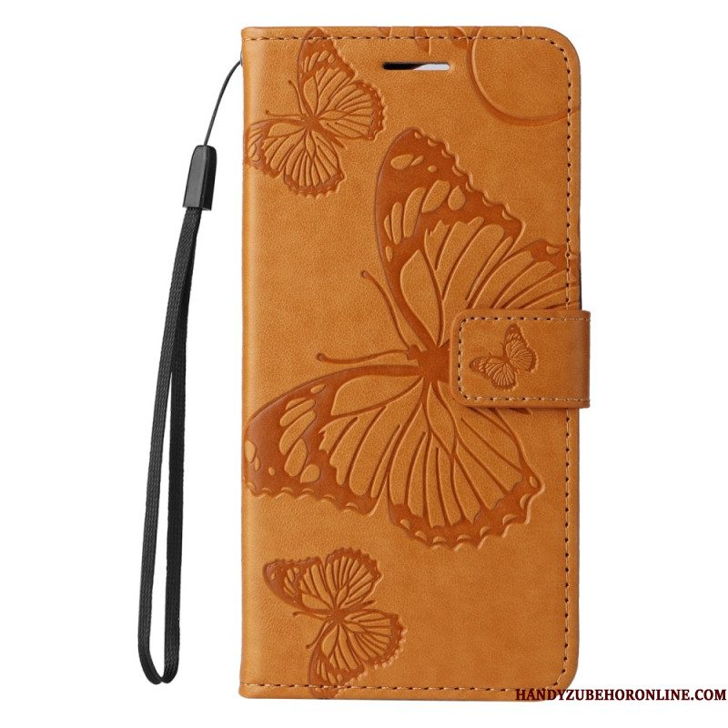 Bescherming Hoesje Xiaomi Redmi Note 14 5g Reuzenvlinders Met Bandje