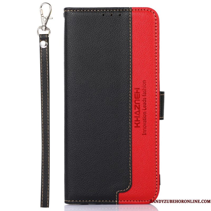 Bescherming Hoesje Xiaomi Redmi Note 14 5g Tweekleurige Rfid-portemonnee Khazneh