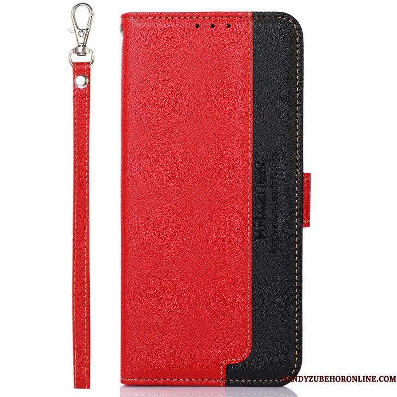 Bescherming Hoesje Xiaomi Redmi Note 14 5g Tweekleurige Rfid-portemonnee Khazneh