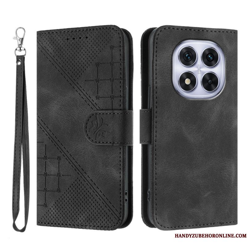 Bescherming Hoesje Xiaomi Redmi Note 14 Pro 4g Geometrisch Patroon Met Bandje