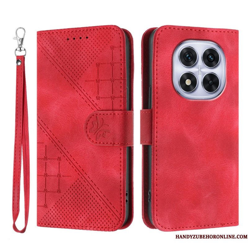 Bescherming Hoesje Xiaomi Redmi Note 14 Pro 4g Geometrisch Patroon Met Bandje