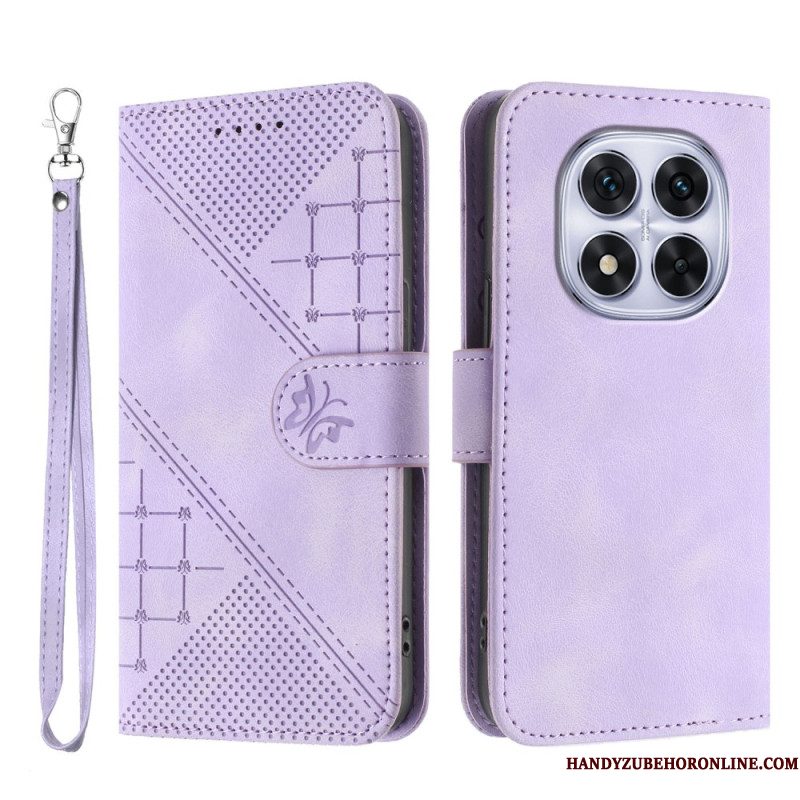 Bescherming Hoesje Xiaomi Redmi Note 14 Pro 4g Geometrisch Patroon Met Bandje