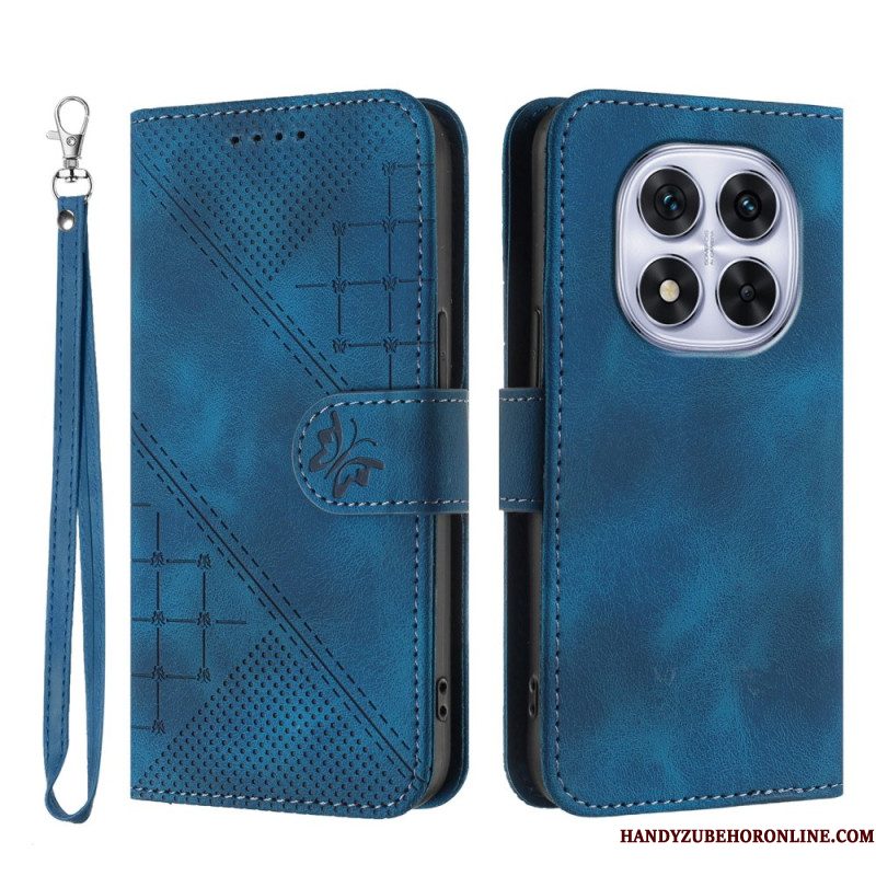 Bescherming Hoesje Xiaomi Redmi Note 14 Pro 4g Geometrisch Patroon Met Bandje