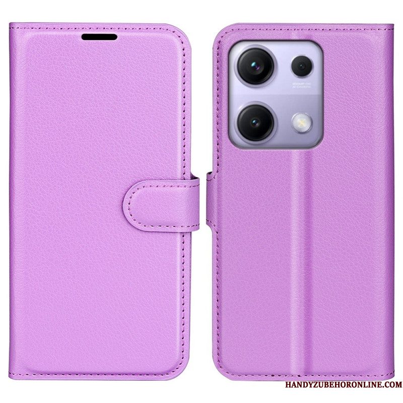 Bescherming Hoesje Xiaomi Redmi Note 14s Klassiek Lychee Kunstleer