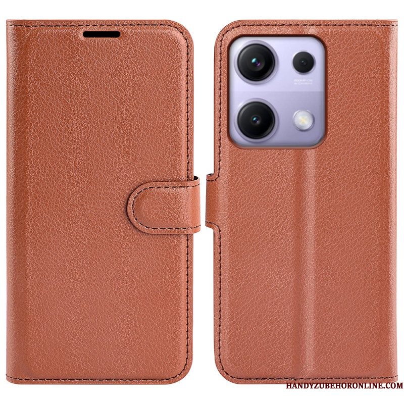 Bescherming Hoesje Xiaomi Redmi Note 14s Klassiek Lychee Kunstleer
