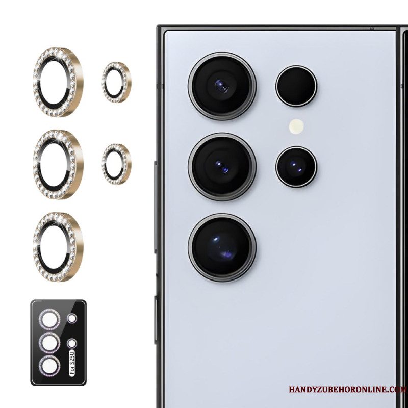 Cameralensbeschermer Voor Samsung Galaxy S25 Ultra 5g Met Legeringsringen En Strass-steentjes