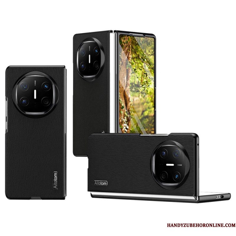Case Hoesje Huawei Mate X6 Telefoonhoesje Houtstructuur