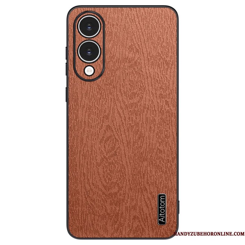 Case Hoesje Samsung Galaxy S25 5g Edge Telefoonhoesje Azns Houteffect