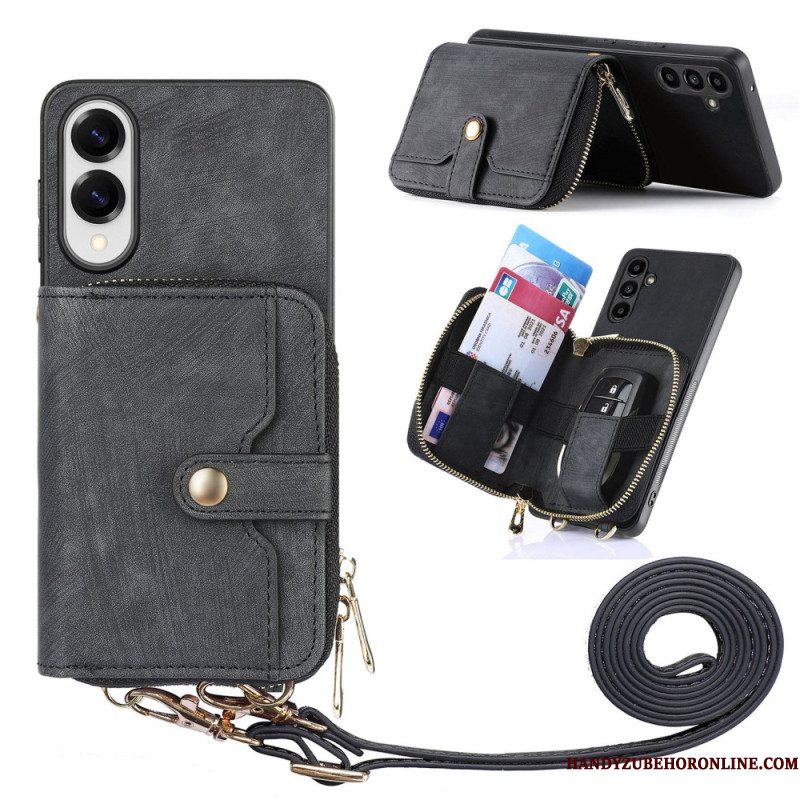 Case Hoesje Samsung Galaxy S25 5g Edge Telefoonhoesje De Chique Nomad Met Schouderriem