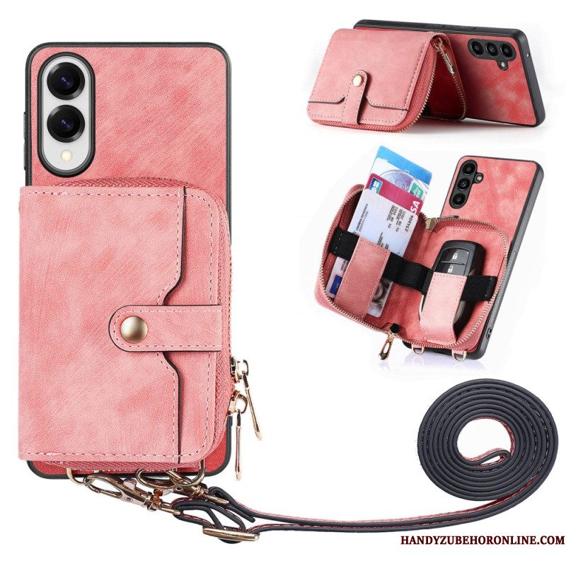 Case Hoesje Samsung Galaxy S25 5g Edge Telefoonhoesje De Chique Nomad Met Schouderriem