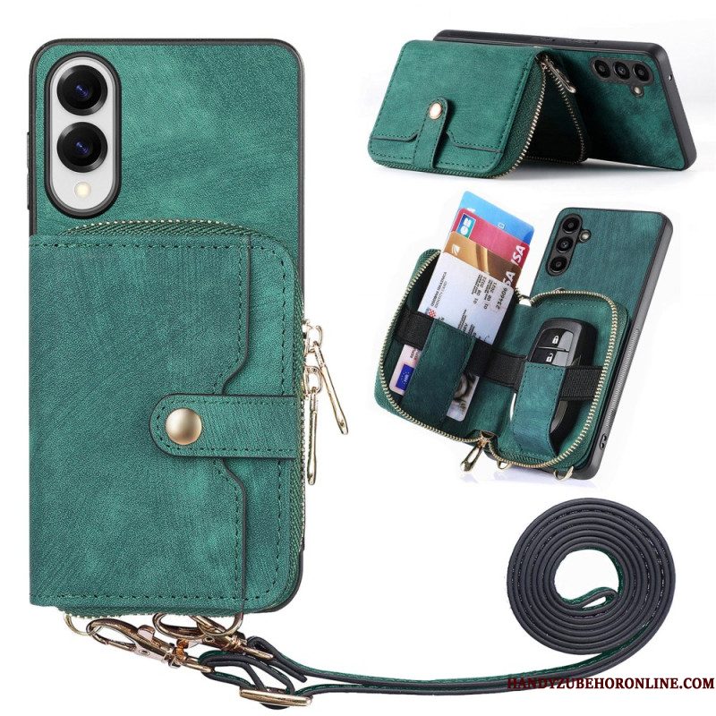 Case Hoesje Samsung Galaxy S25 5g Edge Telefoonhoesje De Chique Nomad Met Schouderriem