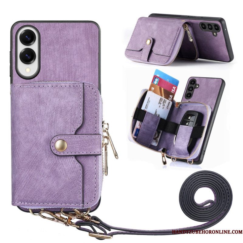 Case Hoesje Samsung Galaxy S25 5g Edge Telefoonhoesje De Chique Nomad Met Schouderriem