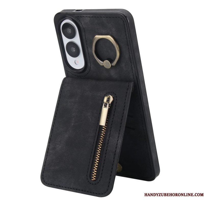 Case Hoesje Samsung Galaxy S25 5g Edge Telefoonhoesje Portemonnee Met Ritssluiting En Rfid-technologie