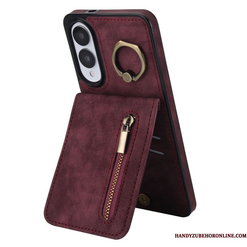 Case Hoesje Samsung Galaxy S25 5g Edge Telefoonhoesje Portemonnee Met Ritssluiting En Rfid-technologie
