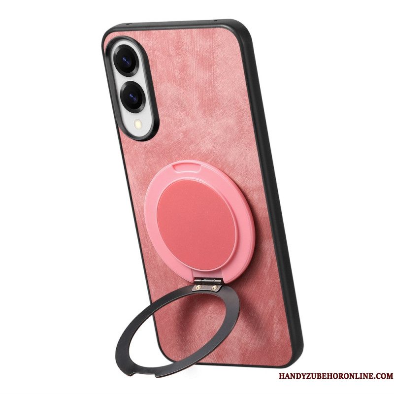 Case Hoesje Samsung Galaxy S25 5g Edge Telefoonhoesje Suède-effect Met Draaibare Standaard