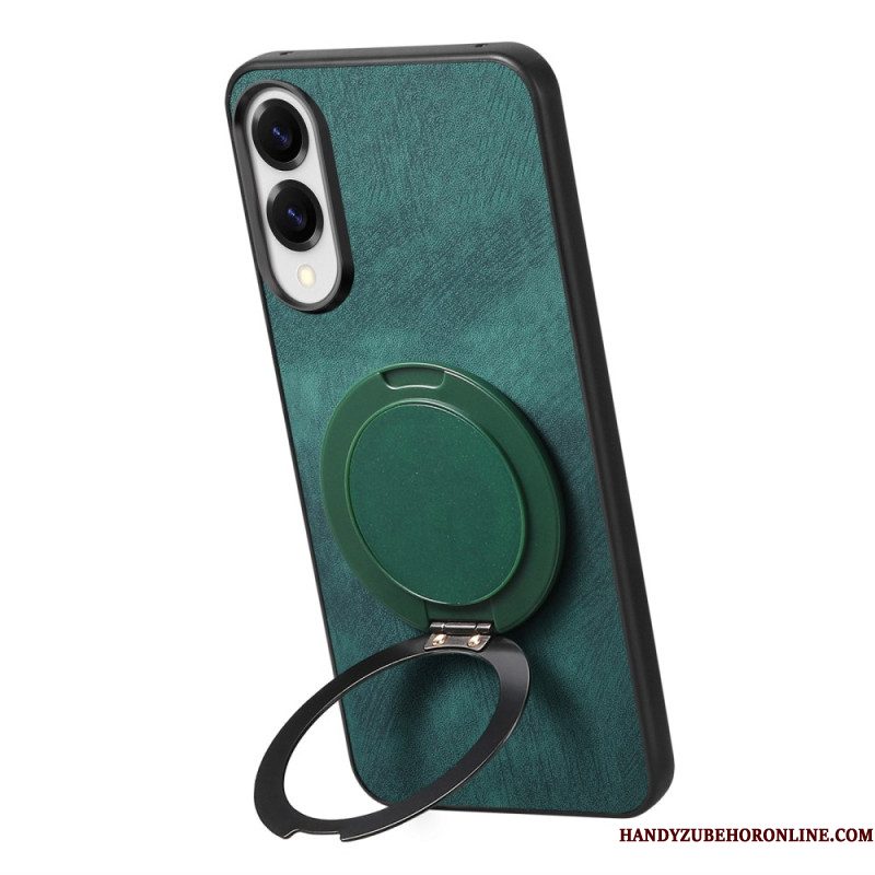 Case Hoesje Samsung Galaxy S25 5g Edge Telefoonhoesje Suède-effect Met Draaibare Standaard