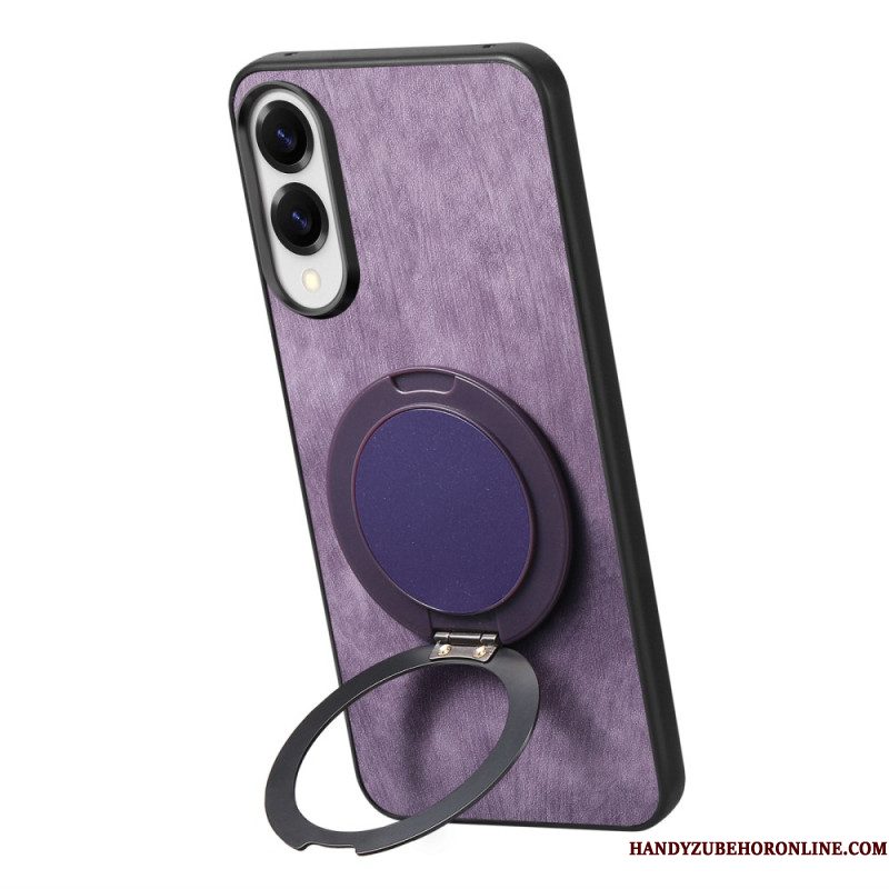 Case Hoesje Samsung Galaxy S25 5g Edge Telefoonhoesje Suède-effect Met Draaibare Standaard