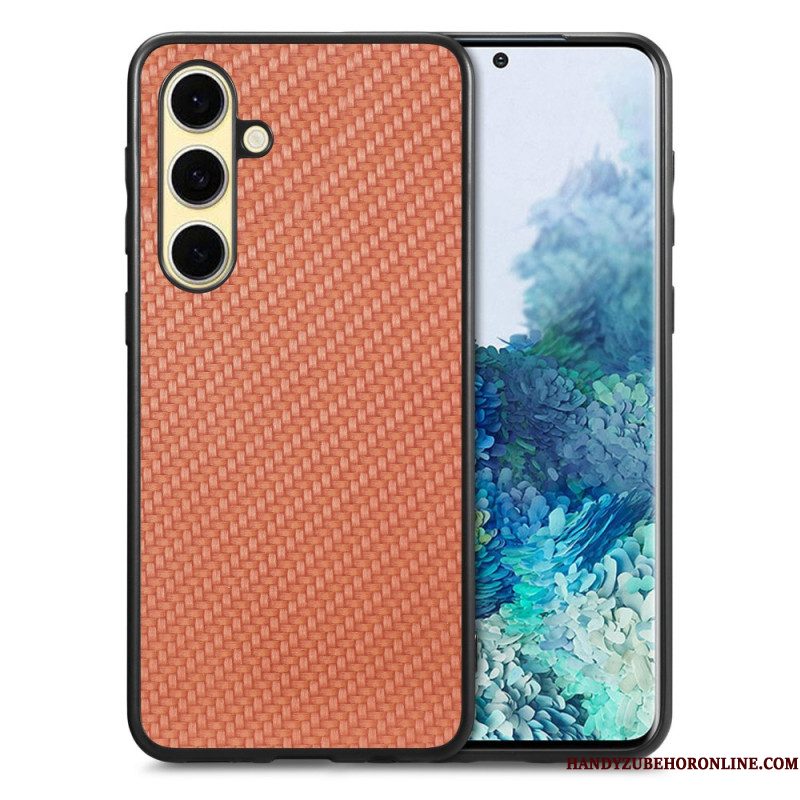 Case Hoesje Samsung Galaxy S25 5g Telefoonhoesje Koolstofvezelcoating