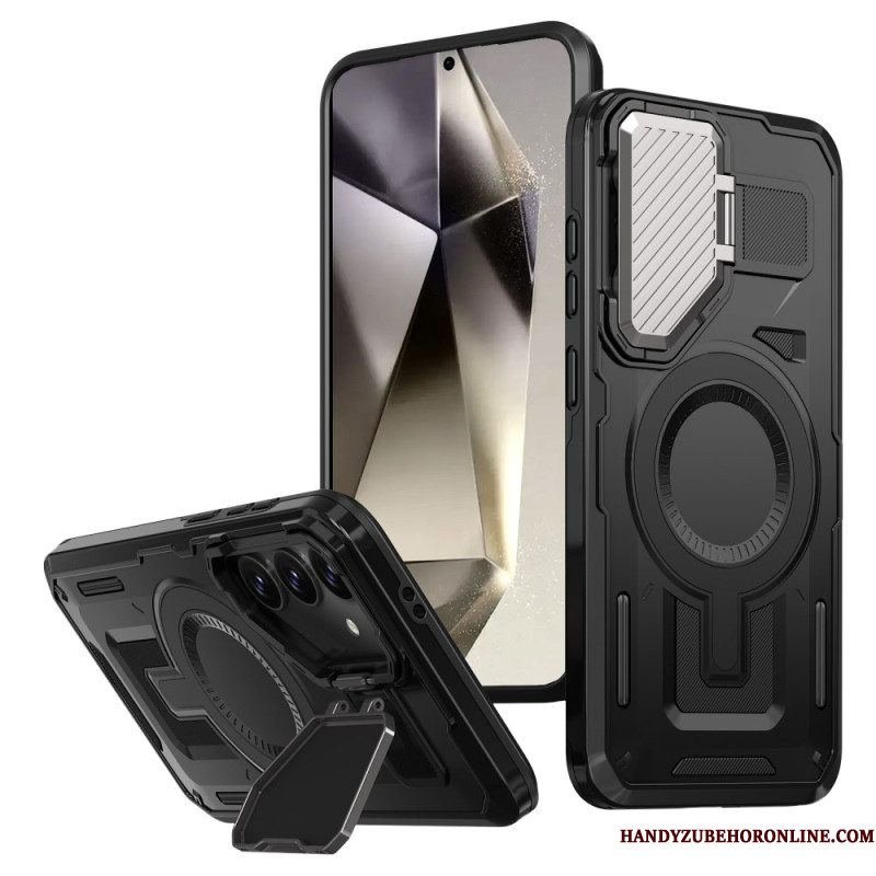 Case Hoesje Samsung Galaxy S25 5g Telefoonhoesje Magsafe Compatibele Houder En Lensbeschermer