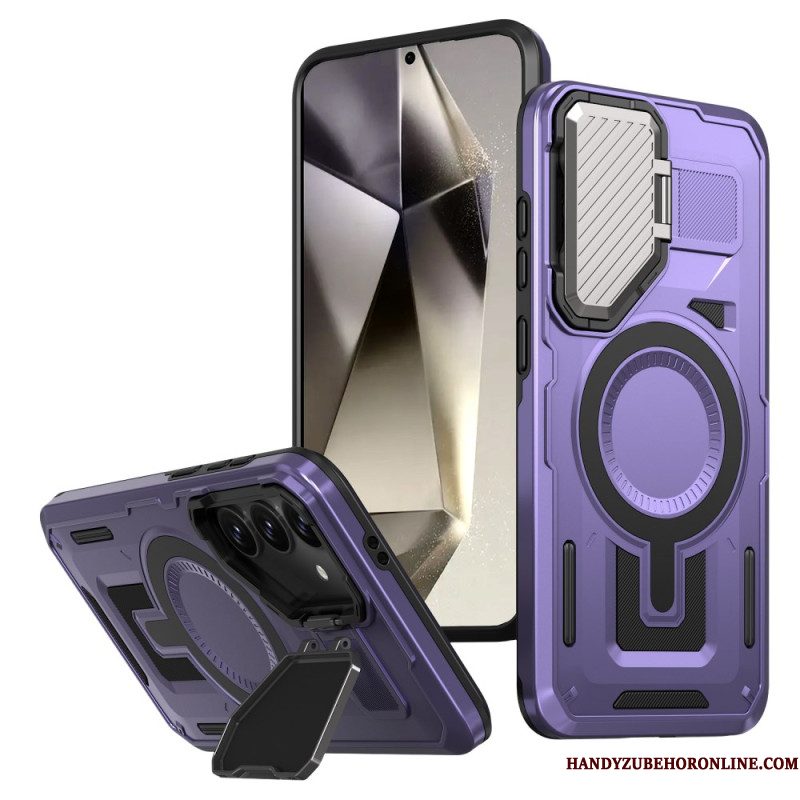 Case Hoesje Samsung Galaxy S25 5g Telefoonhoesje Magsafe Compatibele Houder En Lensbeschermer