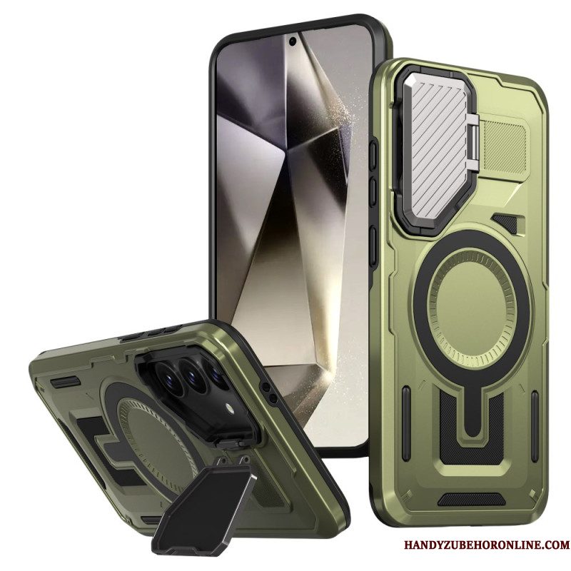 Case Hoesje Samsung Galaxy S25 5g Telefoonhoesje Magsafe Compatibele Houder En Lensbeschermer