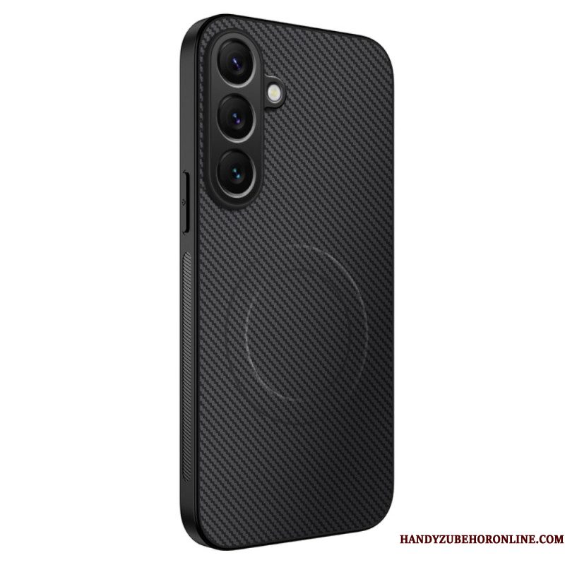 Case Hoesje Samsung Galaxy S25 Fe Telefoonhoesje Compatibel Met Magsafe Carbon Fiber
