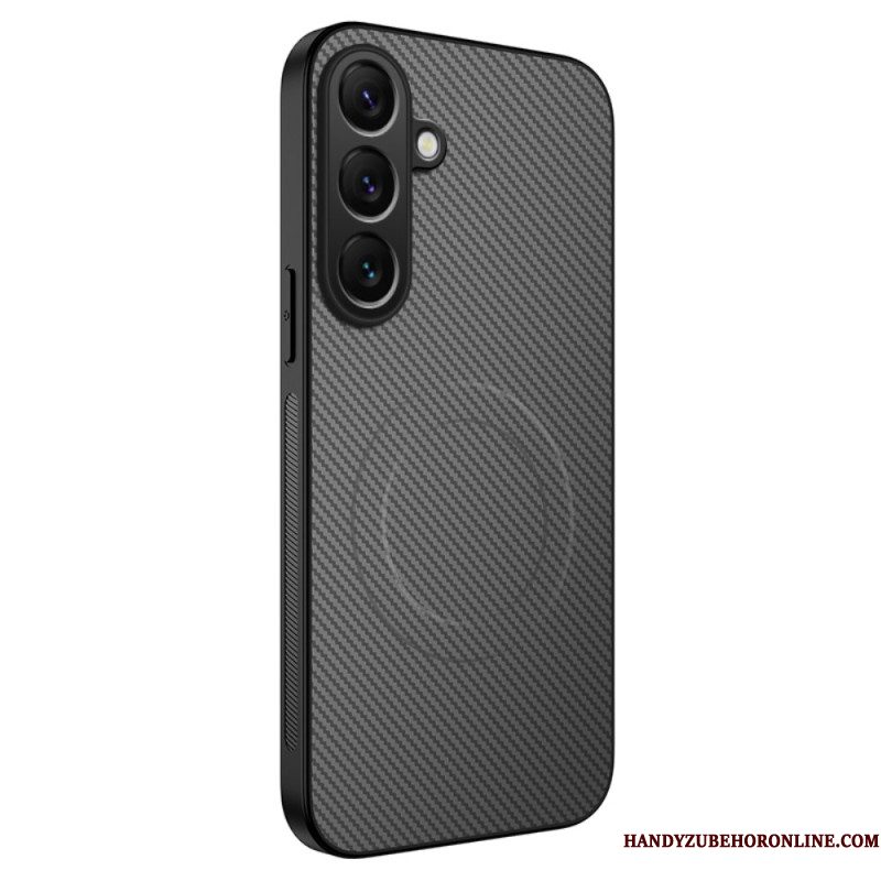 Case Hoesje Samsung Galaxy S25 Fe Telefoonhoesje Compatibel Met Magsafe Carbon Fiber