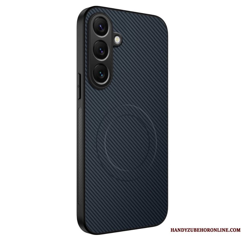 Case Hoesje Samsung Galaxy S25 Fe Telefoonhoesje Compatibel Met Magsafe Carbon Fiber