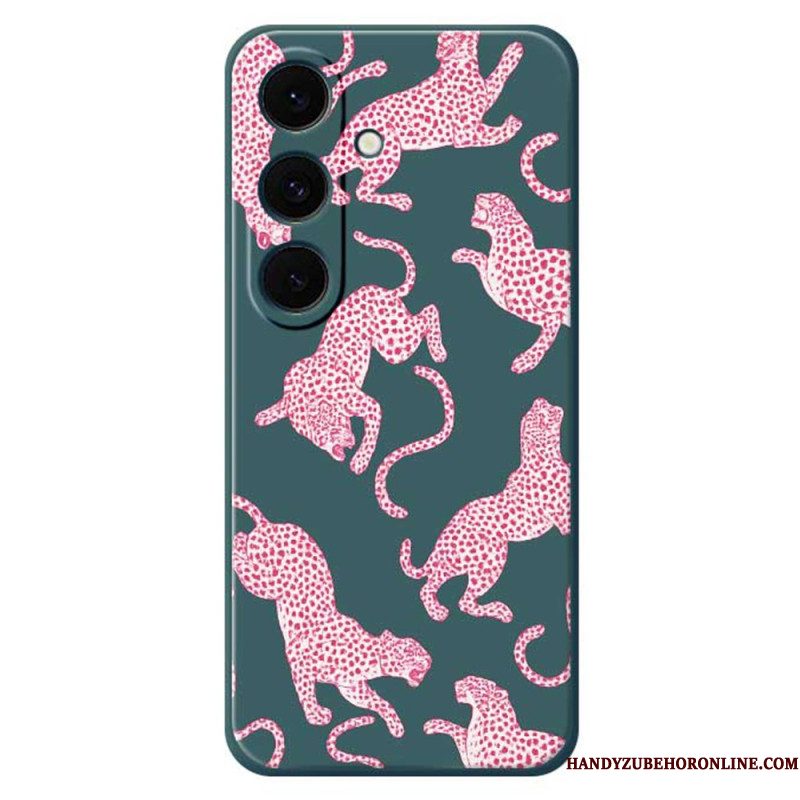 Case Hoesje Samsung Galaxy S25 Fe Telefoonhoesje Roze Luipaardprint Siliconen