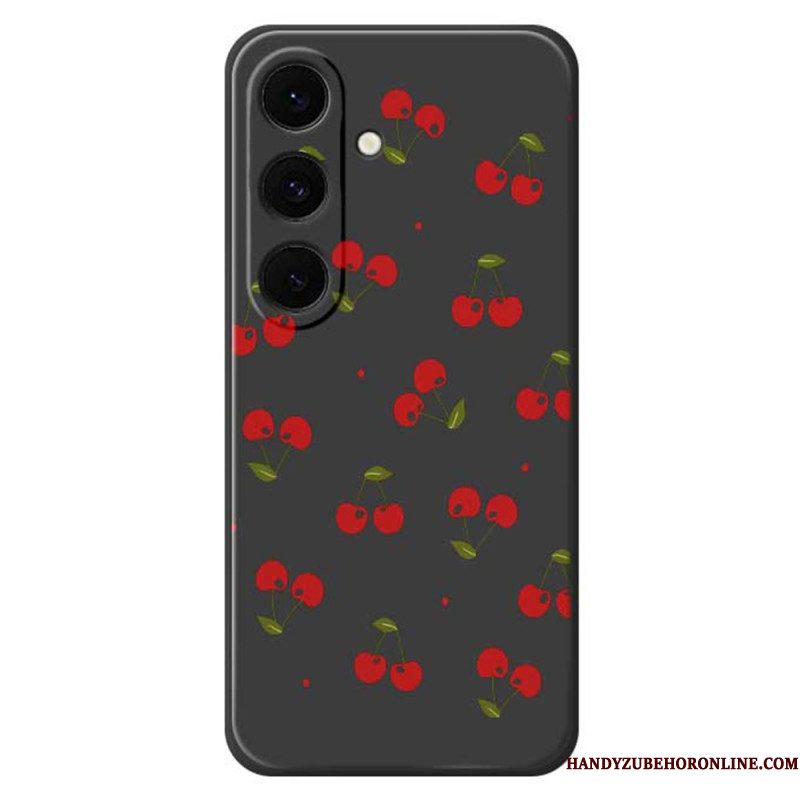 Case Hoesje Samsung Galaxy S25 Fe Telefoonhoesje Siliconen Met Kersenprint
