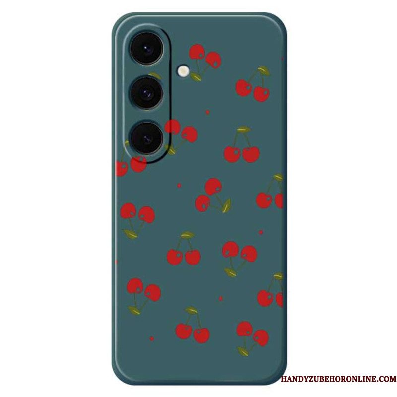 Case Hoesje Samsung Galaxy S25 Fe Telefoonhoesje Siliconen Met Kersenprint