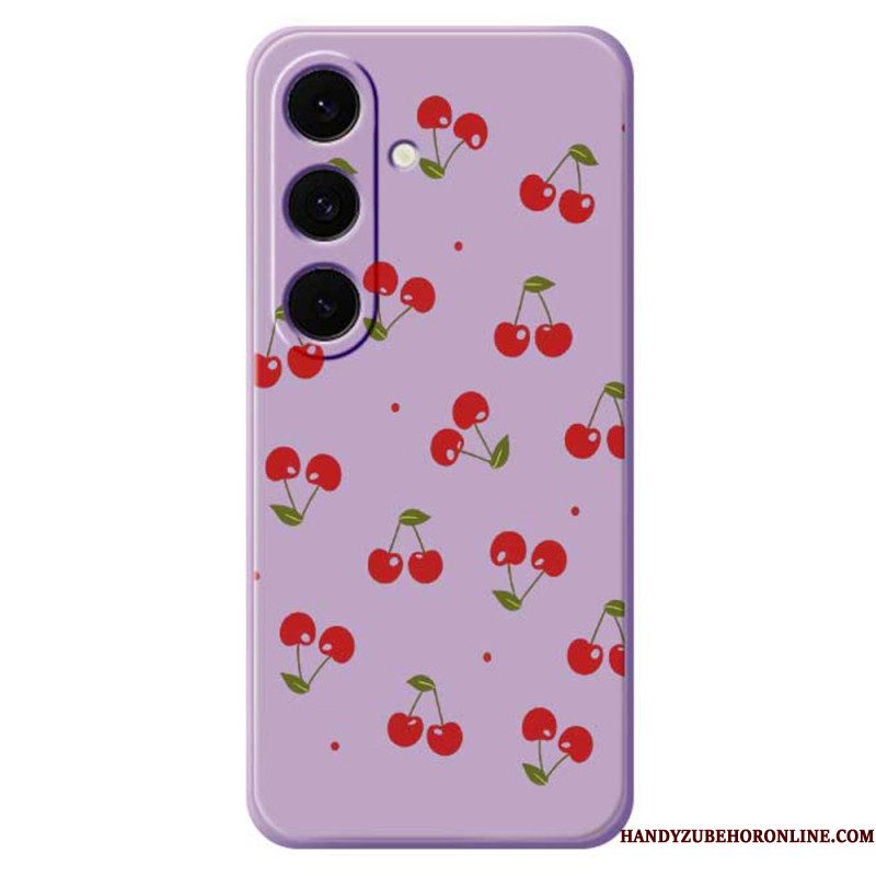 Case Hoesje Samsung Galaxy S25 Fe Telefoonhoesje Siliconen Met Kersenprint