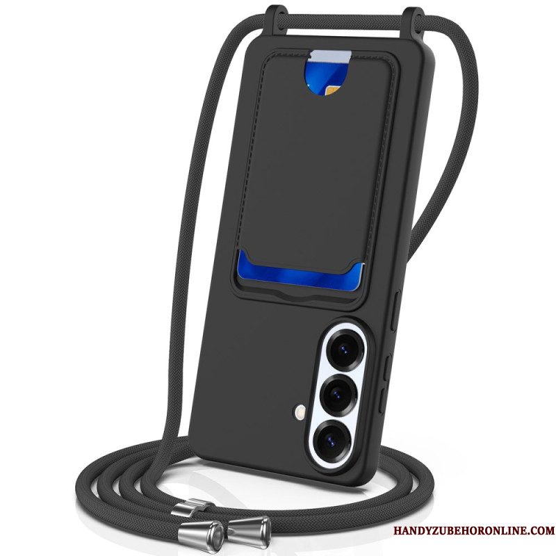 Case Hoesje Samsung Galaxy S26 Plus Telefoonhoesje Kaarthouder En Lanyard
