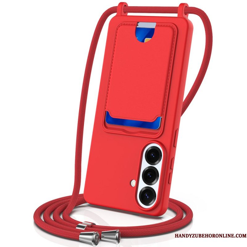 Case Hoesje Samsung Galaxy S26 Plus Telefoonhoesje Kaarthouder En Lanyard